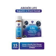 Aroxir Life Bağışıklık ve Enerji Desteği Aronya L-Karnitin Kore Ginsengi Vitamin C Üzüm Ekstresi ve Çinko 30 x 30 ML