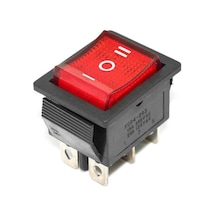 Kcd4 On-Off-On Üç Konumlu Işıklı Anahtar 6 Pin