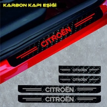 Citroen C3 İçin Uyumlu Aksesuar Oto Kapı Eşiği Sticker Karbon 4 Adet927