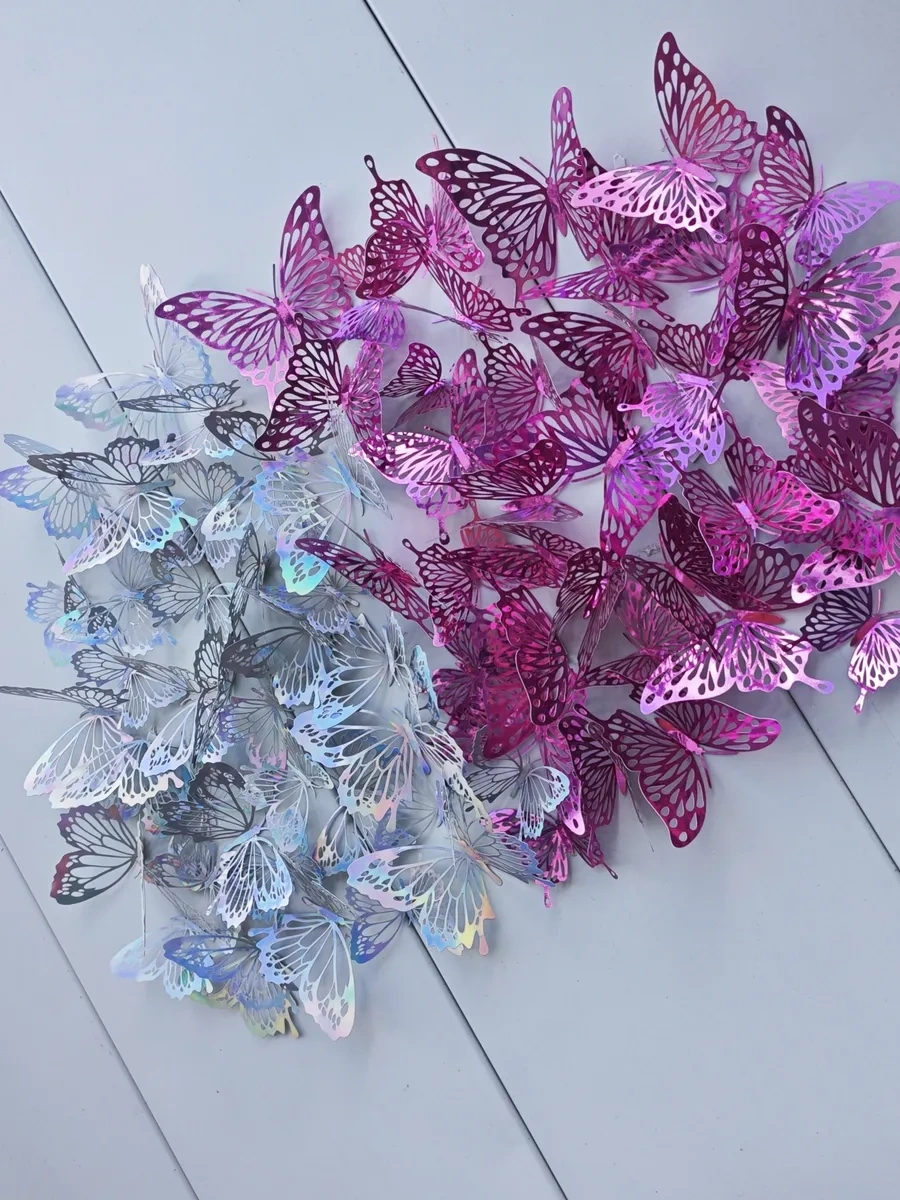 Galerea Prazdnıka Dekorasyon Ve Süsleme İçin 3d Kelebek Çıkartmaları 280026719 Siyah