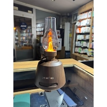 Blueseed Retro Bluetooth Hoparlör Lambalı Dekoratif Led Işıklı Taşınabilir Hoparlör