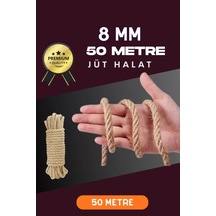 Hubrendy Sh 8 Mm 50 Metre Jüt Halat Dekoratif Hasır İp Urgan Süs