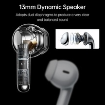 Pazly Lenovo Lp40 Pro Kablosuz Kulaklık - 13mm Çift Frekanslı, Uzun Pil, Otomatik Bağlantı, Siyah/beyaz