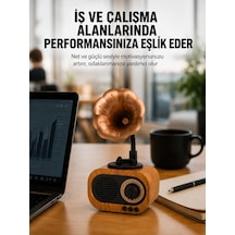 Kablosuz Retro Radyo Hoparlör 5w Güçlü Ses Usb Hafıza Kart Destekli Yeni Nesil - Lisinya