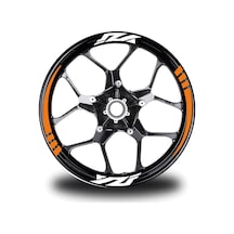 Yzf Yazılı Neon Turuncu Takım Jant Sticker Modeli