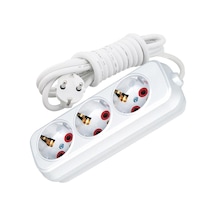 Üçlü Topraklı Grup Priz 3mt Tunç T-5