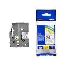 Brother Tze-251 24 Mm Beyaz Üzeri Siyah Laminasyonlu Etiket