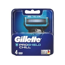 Proshield Chill Tıraş Bıçağı, Islak Tıraş Makinesi Erkekler İçin 4 Yedek Bıçak, 5 Kademeli Bıçak