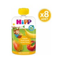 Hipp Organik Muzlu Elmalı Armut Püresi 100 G 8'li Paket