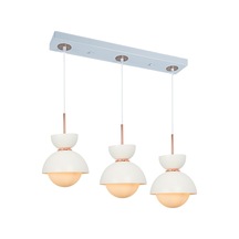 Tt007-3S By Tt Aydınlatma Mat Beyaz 3 Lü Sıralı Lüks Avize