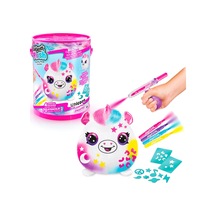 Canal Toys - Airbrush Plush Baril - Keçeli Kalemler Ve Şablonlar İle Yumuşak Sprey Sanat Pelüş Oyuncak - Çocuklar İçin Yaratıcı Boş Zaman - 6 Yaş - Ofg 266 124-Pembe