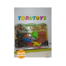 Dinozor Kartelası - Çocuklar İçin Eğitici Ve Eğlenceli 12 Parça Set