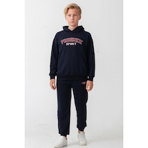 Erkek Çocuk Phoenix Sprit Baskılı Alt Üst Eşofman Takımı Ak7870 Lacivert