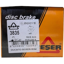 Beşer 3835 Ön Fren Balatası Ducato-Boxer-Jumper 18Q Fisli 02-06