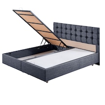 Venedik İkili Set, Venedik Çift Kişilik Baza Başlık Seti Lacivert 160 x 200