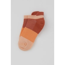Defne Baby Kız Çocuk Spor Patik Çorap Blok Desenli 5-12 Yaş, Kiremit