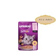 Whiskas Pouch Tasty Mix Somunlu ve Havuçlu Kedi Maması 12 x 85 G