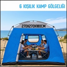 Uyguna-yakala 270x270x180cm 6 Kişilik Kamp Gölgeliği-200-6 Çok Renkli