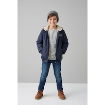 Miniğimin Cicileri Classic Peluş Astarlı Fermuarlı Unisex Çoc... Lacivert