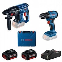 Bosch GSR 185-Li + Bosch GBH 180-LI 18V 2x4,0 AH Kırıcı Delici Seti - 0615990N20
