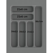 37/49 Cm 2'li Takım Cekmece Içi Kasıklık Ve Kepçelik Grı 30/40 Cm Kadar Kesılebılır 