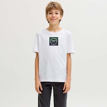 Jack & Jones Jack&jones Catskills Square Brand Erkek Çocuk Beyaz Tişört