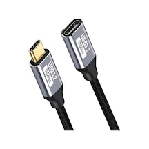 Polham 1mt 100w 5a 10gbps Type C Uzatma Kablosu, Şarj, Data Ve Görüntü Aktarmalı Çevirici Kablo Standart