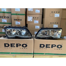 Bmw 3 Serisi E46 Kasa 2001-2005 Arası Depo Sağ Ve Sol Far Takım Halojen Krom Tip 63127165781 / 63127165782