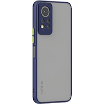 Microcase Infinix Note 11 Pro London Serisi Kılıf-Buzlu Mavi