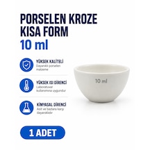Porselen Kroze 10 Ml Kısa Form 1 Adet