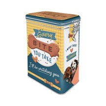 Retro Aroma Kutusu, 1,3 L, Every Bite You Take Dog Treats Köpek Sahipleri İçin Hediye Fikri, Aroma Kapaklı Lezzetli Kutu, Vintage Tasarım