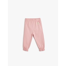 Koton Basic Jogger Eşofman Altı Beli Bağlamalı Cep Detaylı Pembe 5wmg40053ak Gül