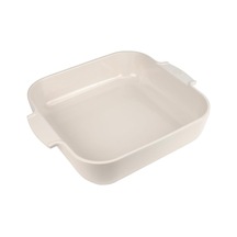 Appolia Kulplu Kare Fırın Kabı, Seramik, Ekru/beyaz, 8,2 X 36 X 36 Cm, Kapasite: Yakl. 4,5 L, 60121 Çok Renkli