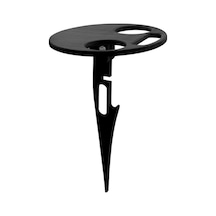 Prestigegoods Açık Katlanır Şarap Masası - Plaj Ve Piknik İçin Siyah Ahşap Tasarım Siyah