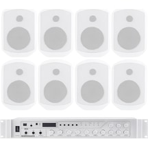 Luxury, Üst Segment 8 Hoparlör 1 Anfi Mağaza Ses Sistemi, Kafe Ses Sistemi, Cami Ses Sistemi, Restorant Ses Sistemi, Profesyonel Ses Ve Ananos Sistemi