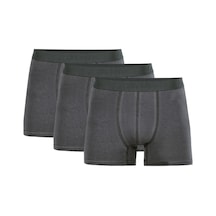 4 Adet Füme Renk Düz Likralı Boxer