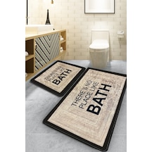 No Place Bej 2'li Set Banyo Paspası Bej-ikili