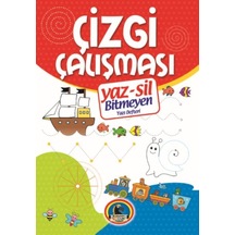 Yaz-sil Çizgi Çalışması Bitmeyen Yazı Defteri+tahta Kalm - Ndcj-590376