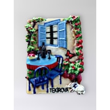 Tekirova Polyester Kabartmalı Magnet 5 X 6,5 Cm Dekoratif Hediyelik Buzdolabı Süsü Kod:1675