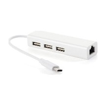 Typec Usb Hub Typec İnternet Çevirici Type-c 3 Port Usb Ethernet Çevirici Typec Lan 3 Port Usb