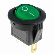 Ic 131 Yeşil Yuvarlak Işıklı Anahtar On Off Switch 3P
