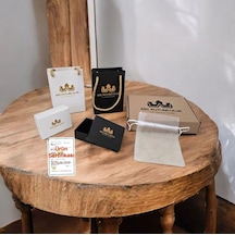 Bozkurt Temalı 14 Ayar Altın Plakalı Yaprak Figürlü Örgülü Hediye Bileklik-331sembol-kahverengi Altın