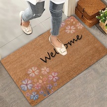 Valerine Life Verbena Hastata Mine Çiçeği Welcome Kapı Önü Paspası 45x70cm