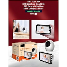 Blm-034 Full Hd Monitörlü 2.4g Wireless 360 Dönebilen Gece Görüş