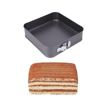 Karbon Çelik 24 Cm Siyah Kare Kelepçeli Kek Pasta Kalıbı Cin799sy Çok Renkli