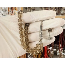 DUMANLI QUARZ DOĞAL TAŞ TESBİH KÜRE MODEL