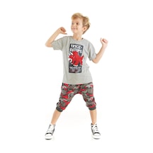 Denokids Mshb&g Triceratops Erkek Çocuk T-shirt Kapri Takım Çok Renkli
