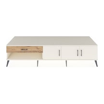 Kronos Tv Ünitesi 2 Raflı Tek Çekmeceli 3 Kapaklı 220x59x51 Aytaşı-aytaşı/çam Aytası/atlas Çam - Aytası