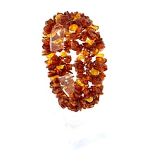 Kehribar Bileklik Amorf Tasarım Ambergold Blk23-121 Çok Renkli