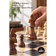 1 Adet Ahşap Satranç Taşı 10 Cm Boy Satranç Parçası Oyun Aksesuarı Chess Piece